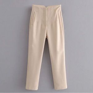 Logjt  beige Pants size M-L hight waist
